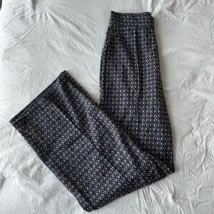 Zara Blue and White Patterned Trousers